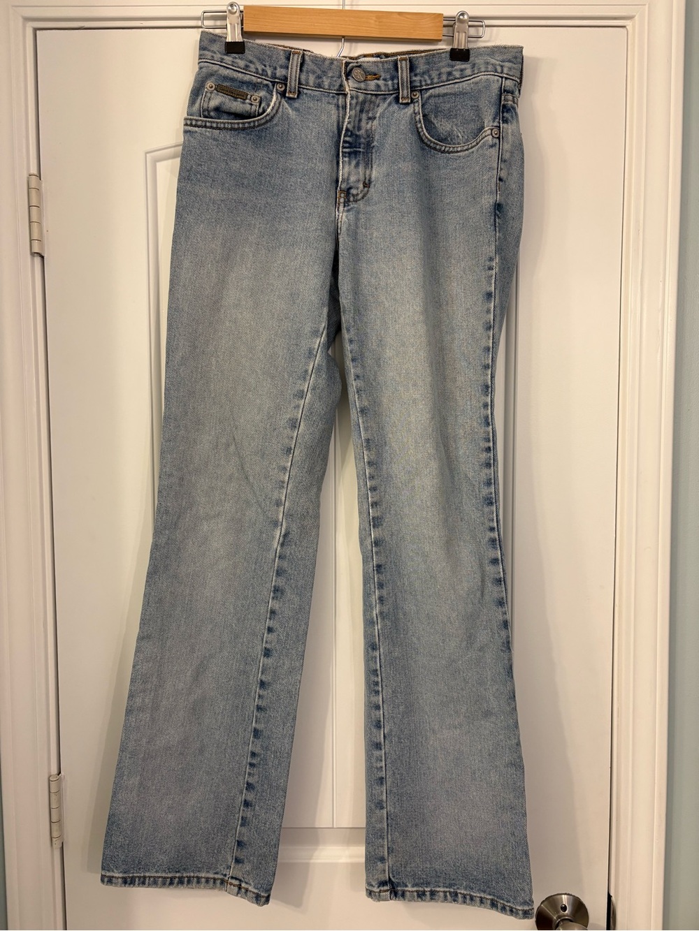 Vintage Calvin Klein Light Wash Women's Boot Cut Jeans - Classic Everyday Style